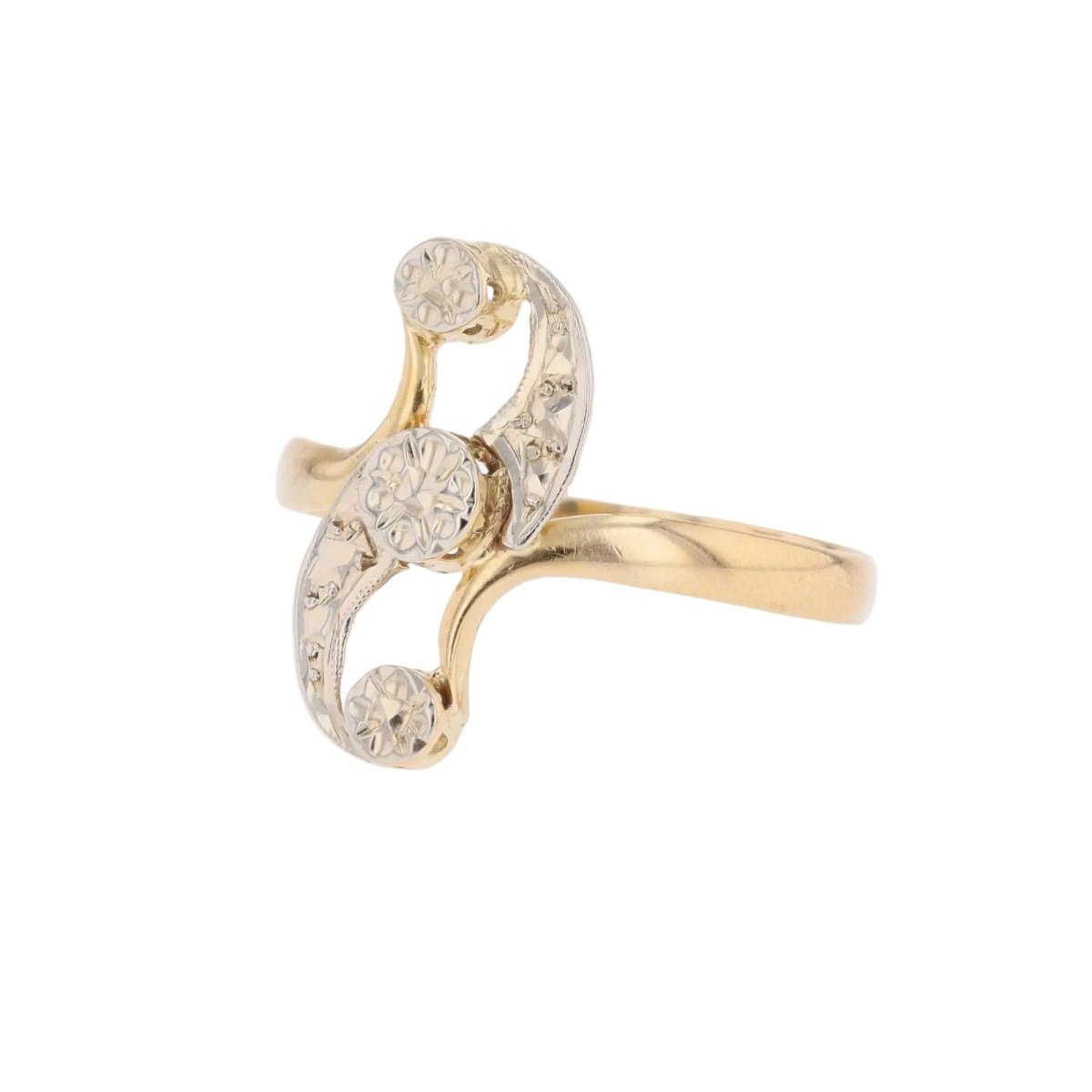 Ring antique two gold scrolls