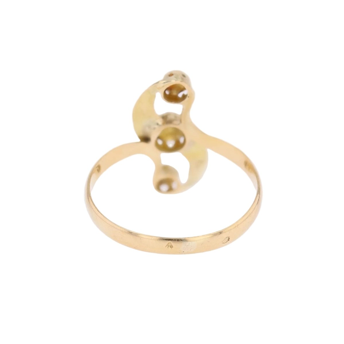 Ring antique two gold scrolls
