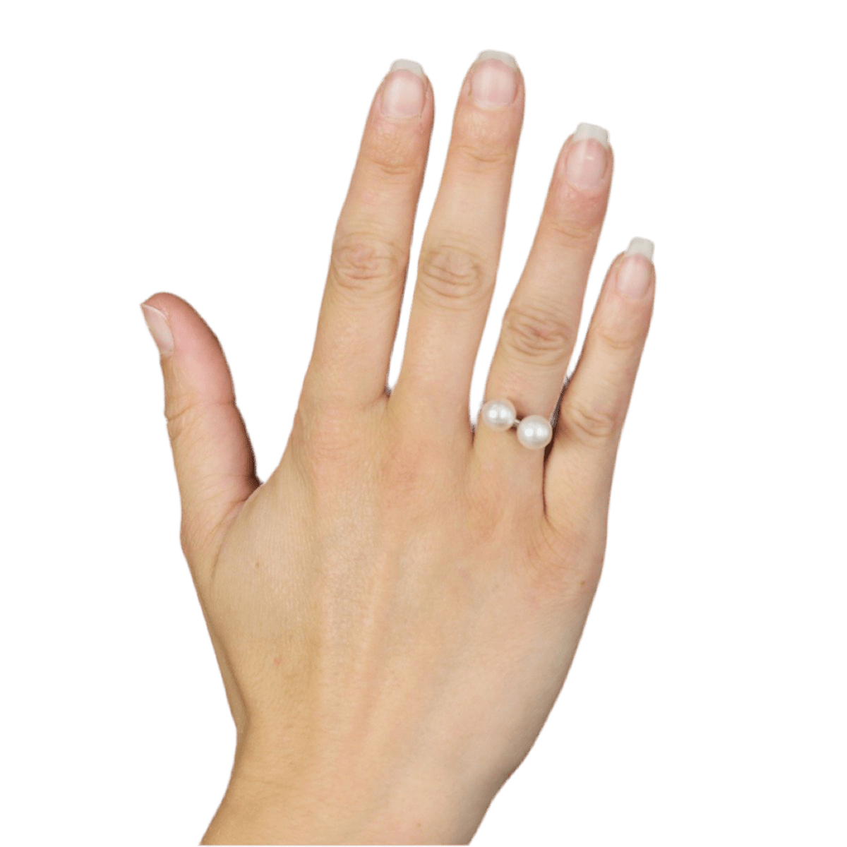 Bague Toi & Moi en or blanc et perles - Castafiore