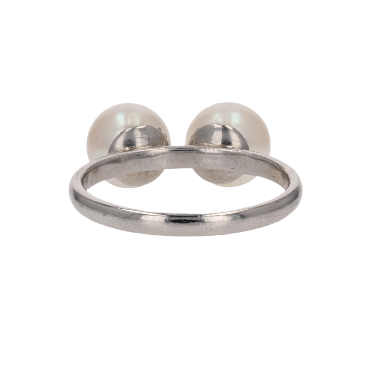 Bague Toi & Moi en or blanc et perles - Castafiore