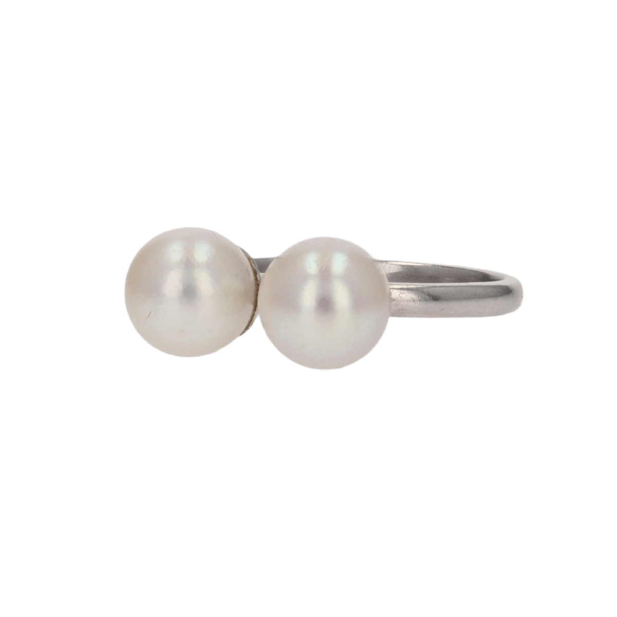 Bague Toi & Moi en or blanc et perles - Castafiore
