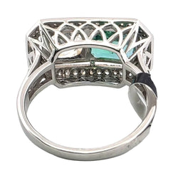 Bague Toi & Moi en or blanc, or jaune, émeraude et diamants - Castafiore
