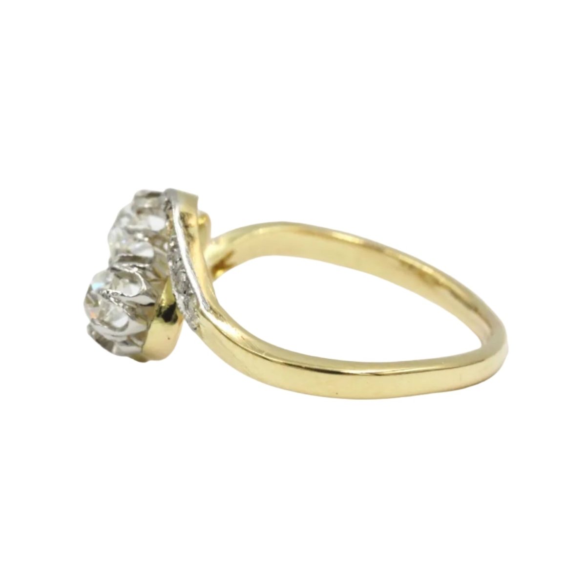 Bague Toi & Moi en or blanc, or jaune et diamants - Castafiore