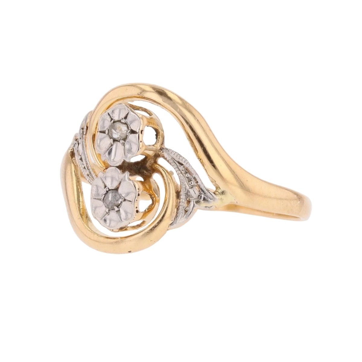 Ring old gold diamonds You and Me