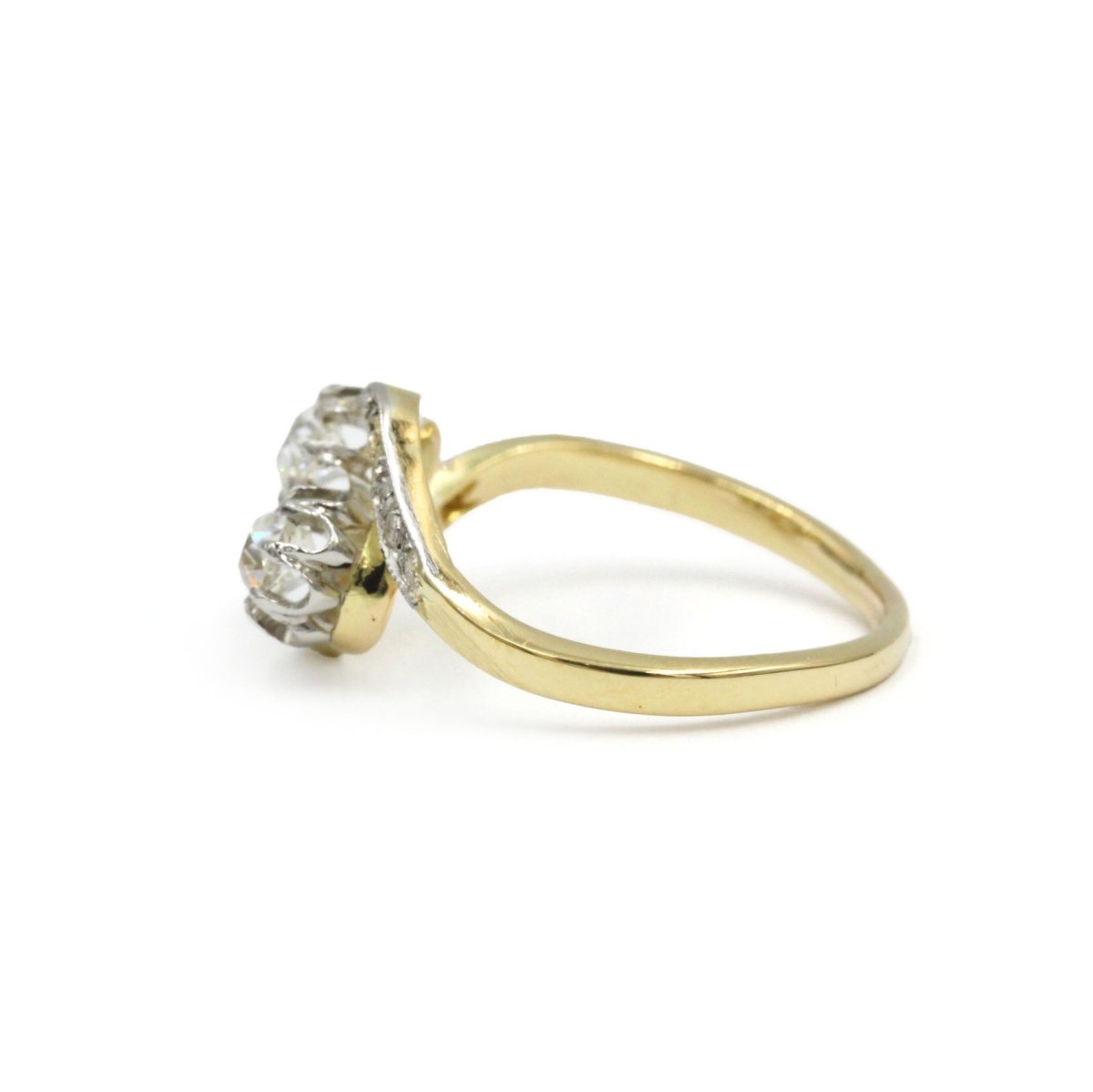 Bague Toi & Moi en or blanc, or jaune et diamants - Castafiore