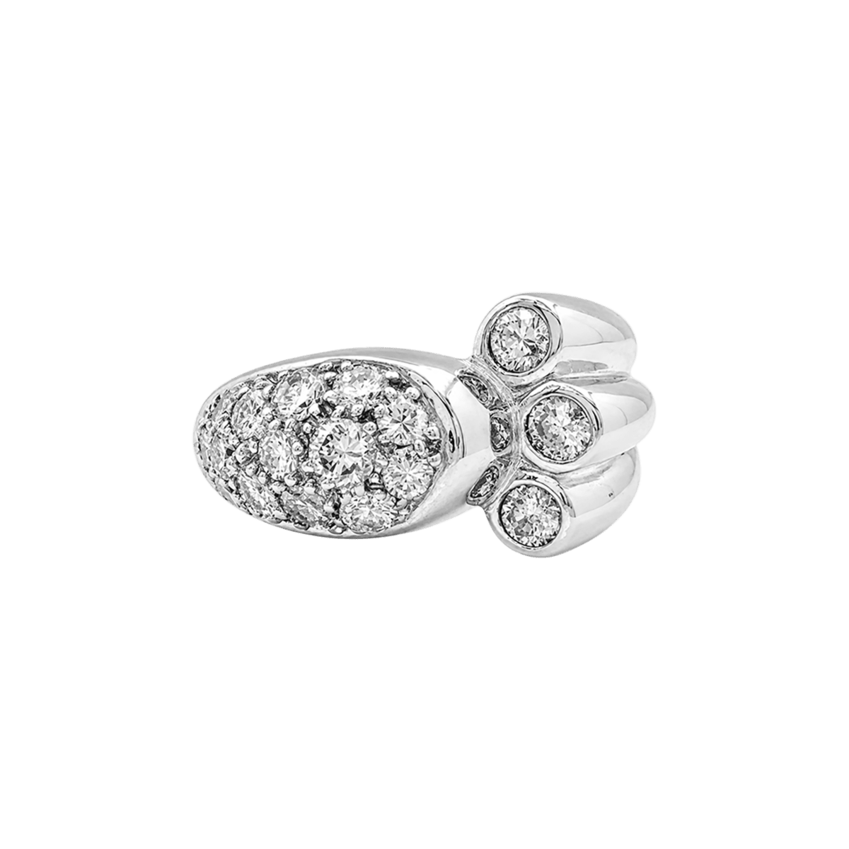 Bague Toi & Moi en or blanc, or jaune et diamants - Castafiore