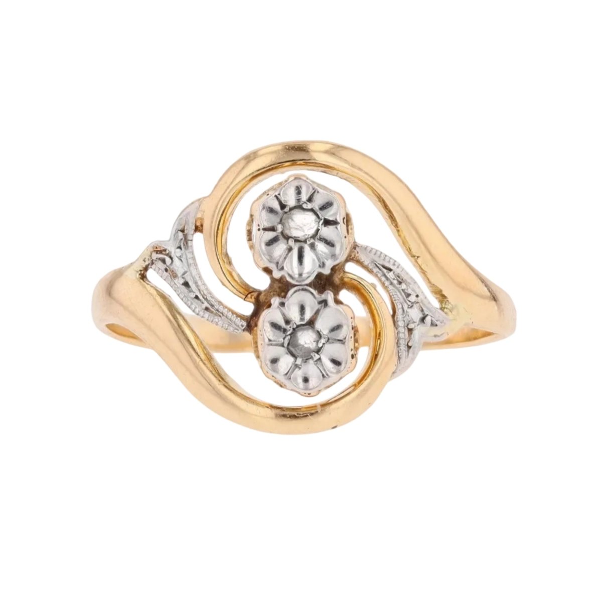 Ring old gold diamonds You and Me