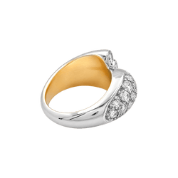 Bague Toi & Moi en or blanc, or jaune et diamants - Castafiore