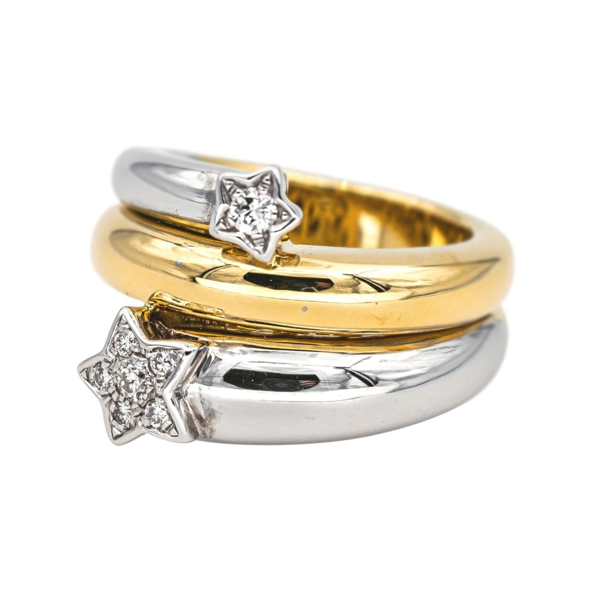 Bague Toi & Moi en or blanc, or jaune et diamants - Castafiore