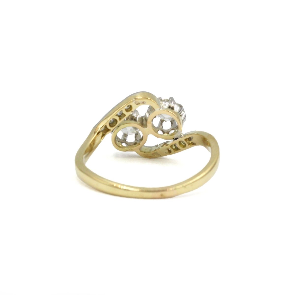 Bague Toi & Moi en or blanc, or jaune et diamants - Castafiore