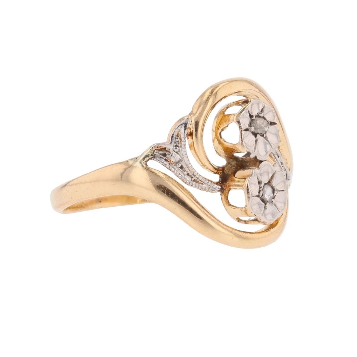 Ring old gold diamonds You and Me