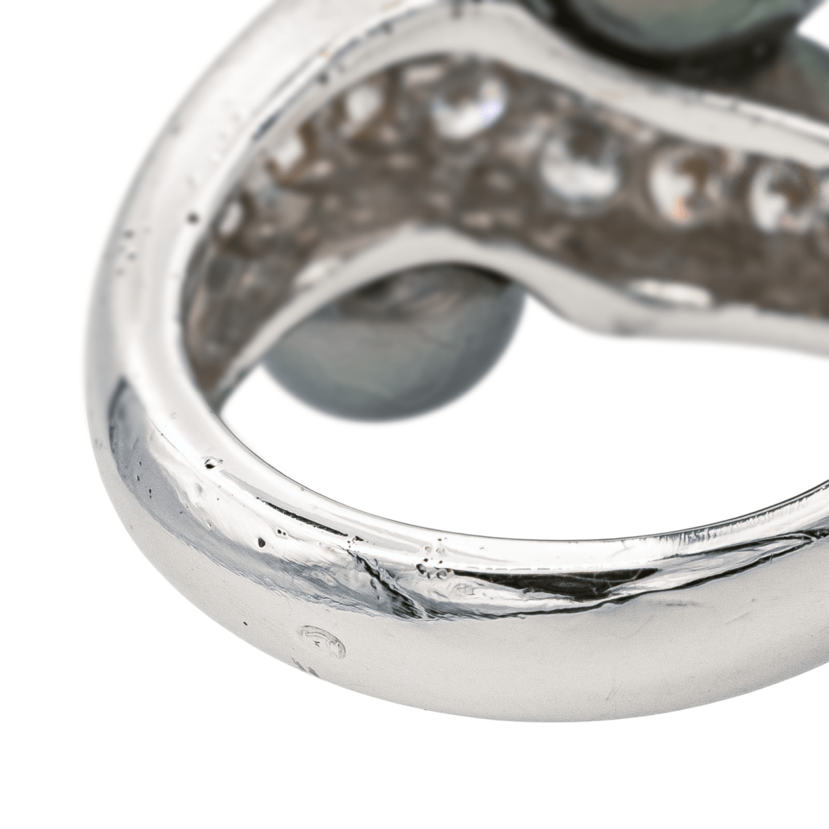 Bague Toi & Moi en or blanc, perles et diamants - Castafiore