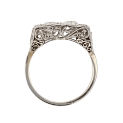 Bague Toi & Moi en or blanc, platine et diamants - Castafiore