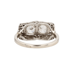 Bague Toi & Moi en or blanc, platine et diamants - Castafiore