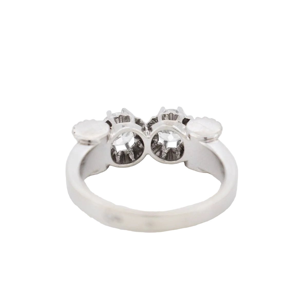 Bague Toi & Moi en or blanc, platine et diamants - Castafiore