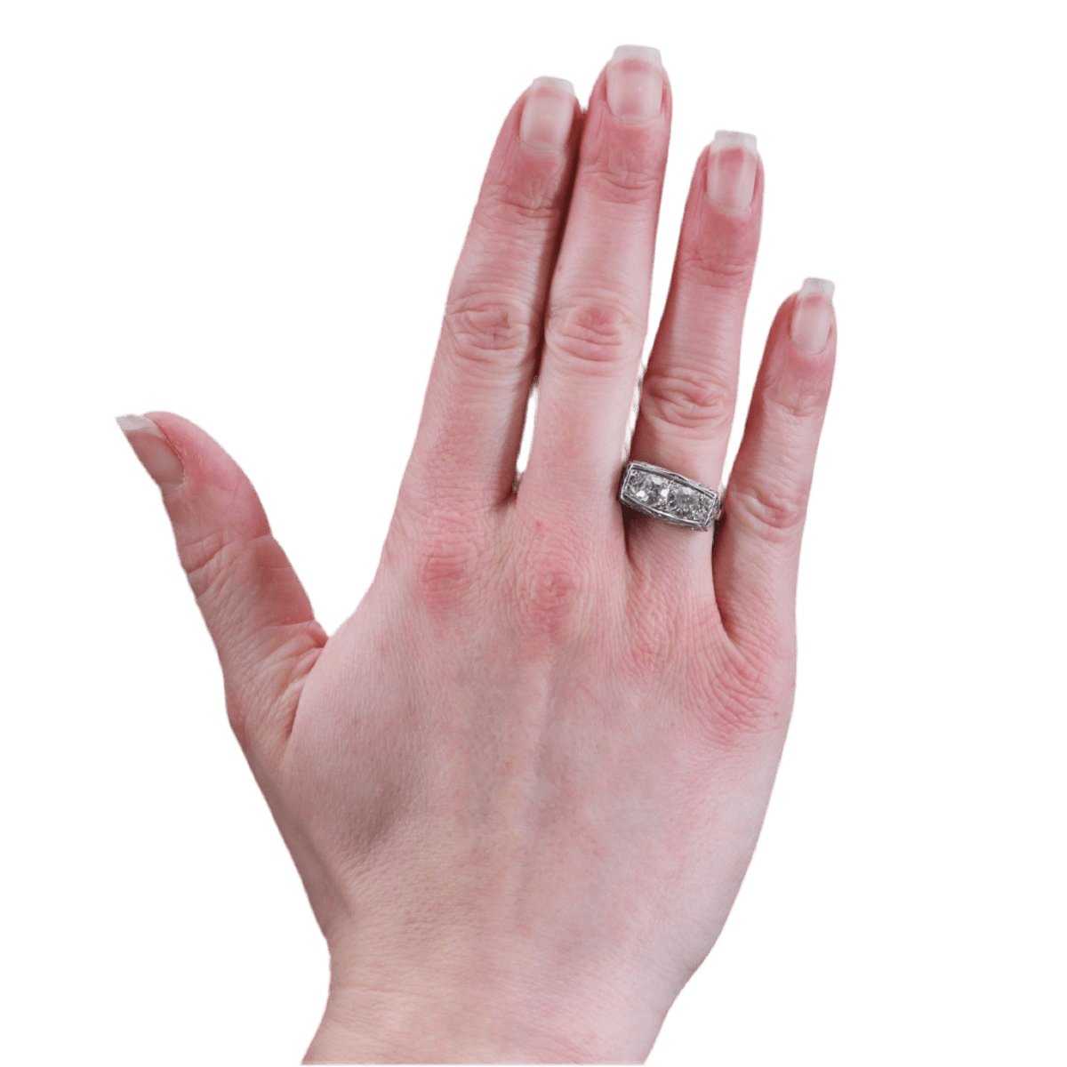 Bague Toi & Moi en or blanc, platine et diamants - Castafiore