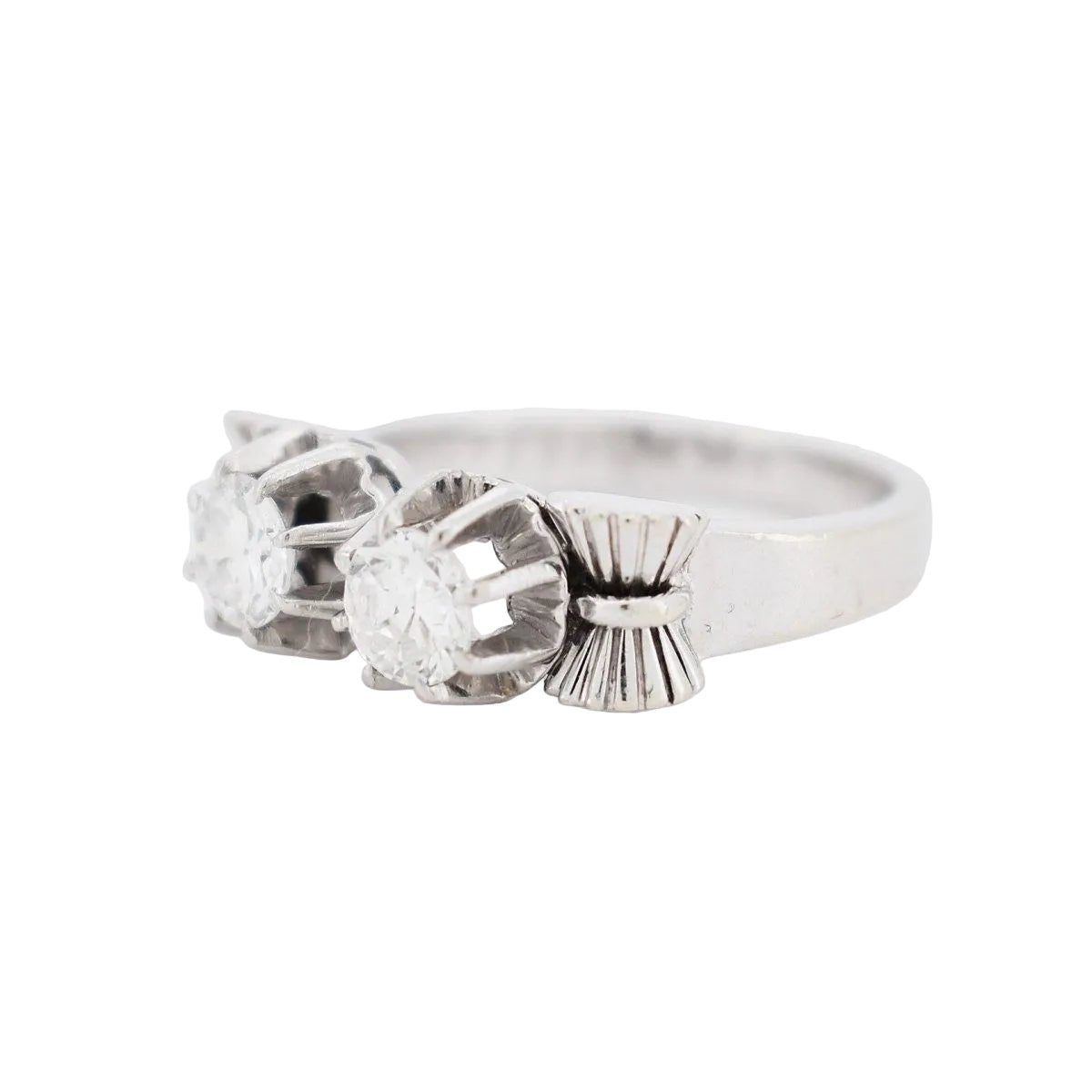 Bague Toi & Moi en or blanc, platine et diamants - Castafiore