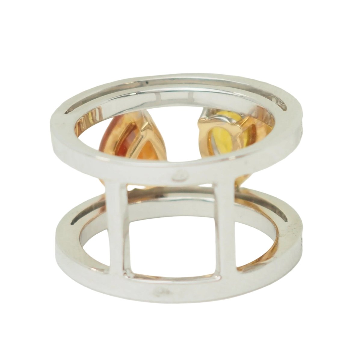 Bague Toi & Moi en or blanc, saphirs et diamants - Castafiore