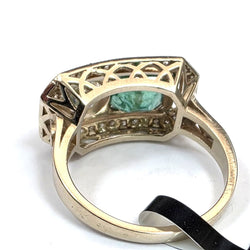 Bague Toi & Moi en or jaune, émeraude et diamants - Castafiore