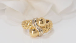 Bague Toi & Moi En Or Jaune Et Blanc - Castafiore