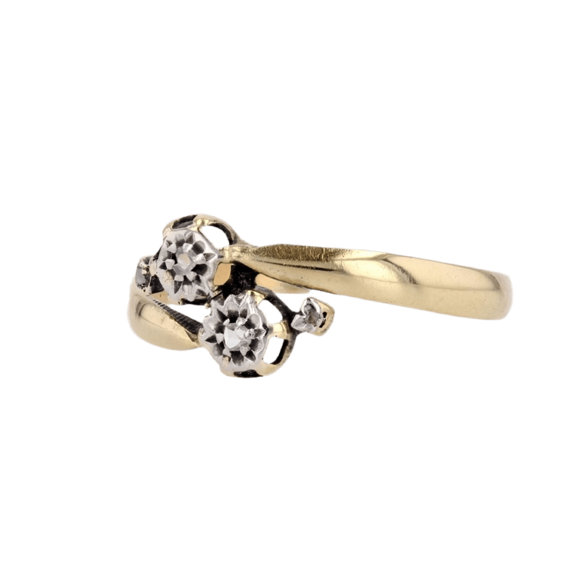 Bague Toi & Moi en or jaune et diamants - Castafiore