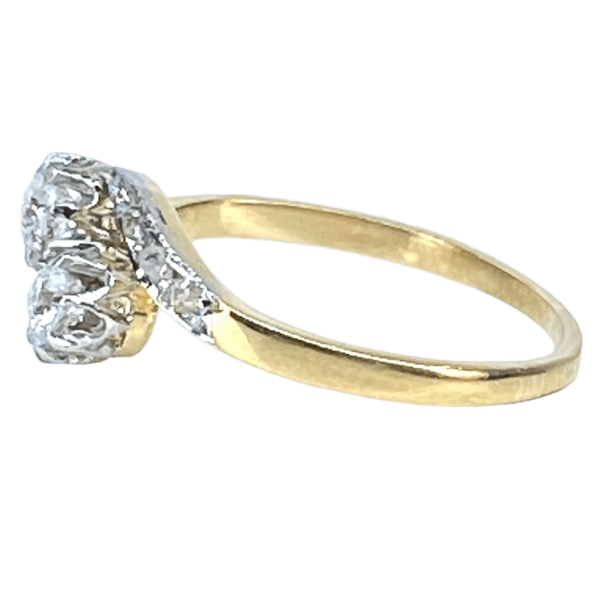 Bague Toi & Moi en or jaune et diamants - Castafiore