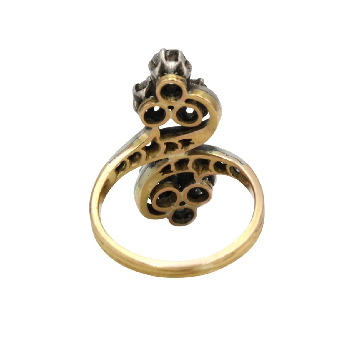 Bague Toi & Moi en or jaune et diamants - Castafiore