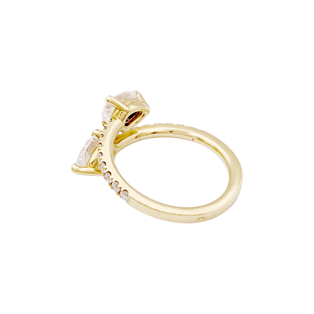 Bague Toi & Moi en or jaune et diamants - Castafiore