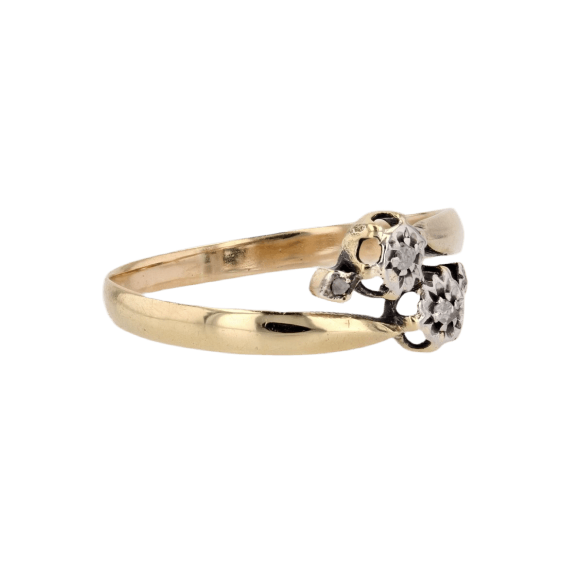 Bague Toi & Moi en or jaune et diamants - Castafiore