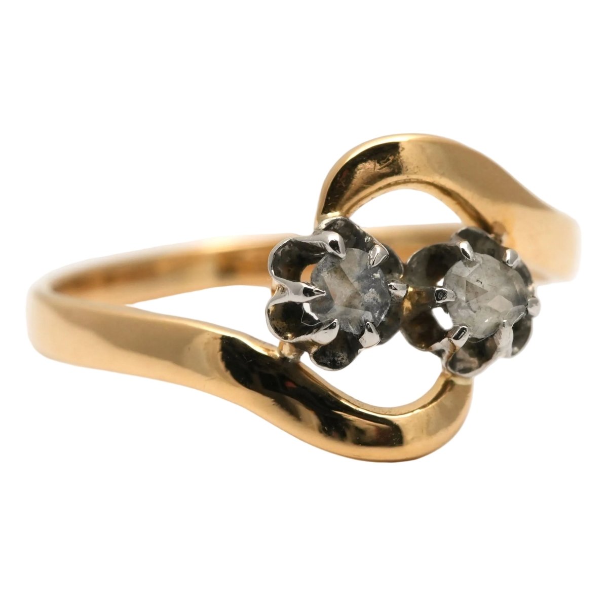 Bague Toi & Moi en or jaune et diamants - Castafiore