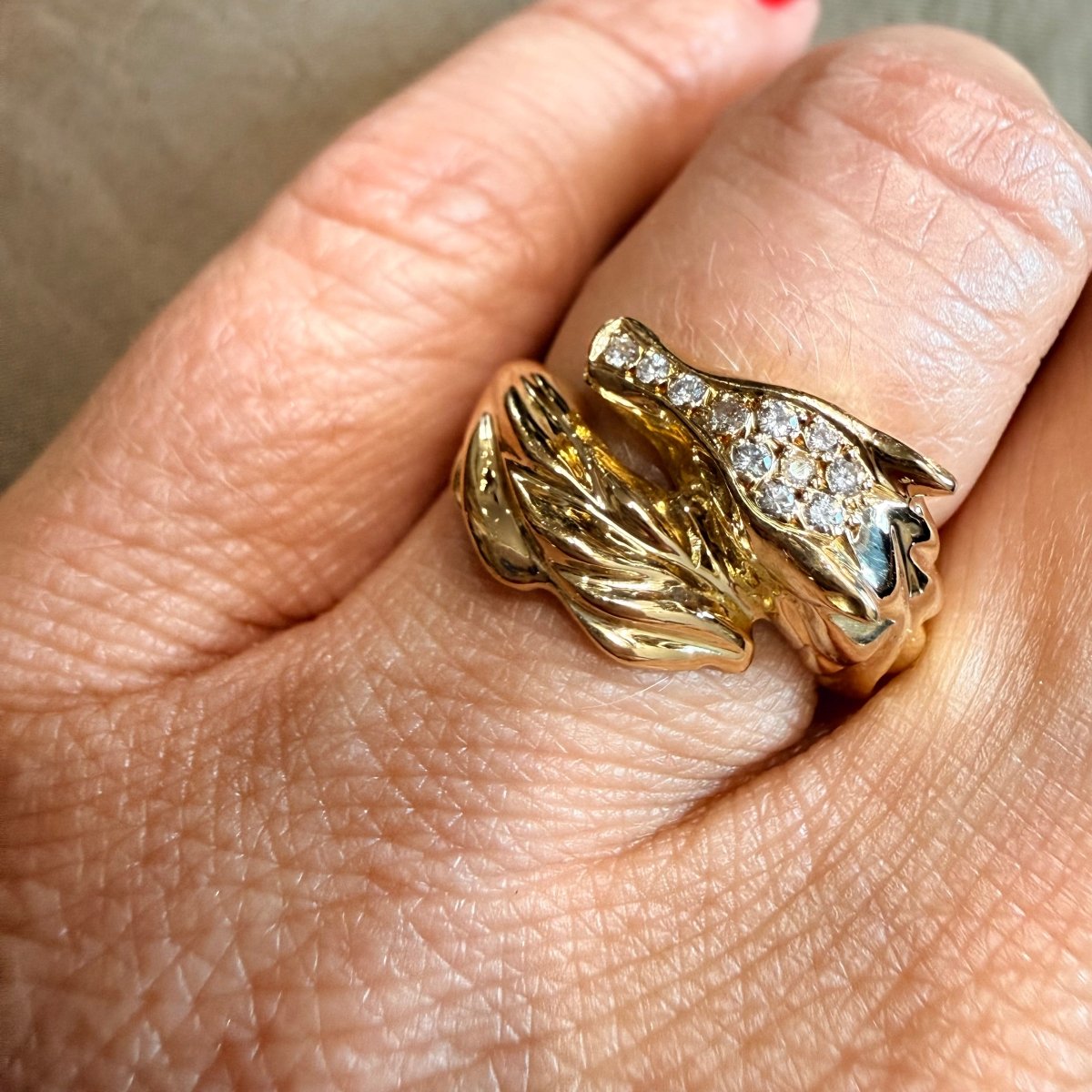 Bague Toi & Moi en or jaune et diamants - Castafiore