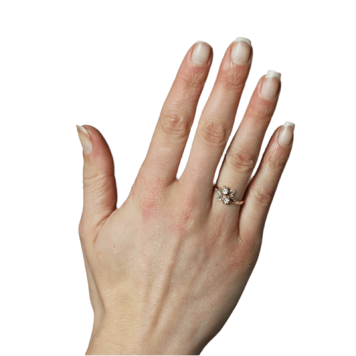 Bague Toi & Moi en or jaune et diamants - Castafiore