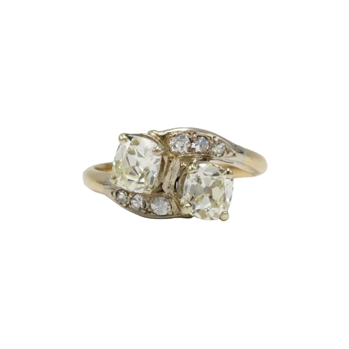 Bague Toi & Moi en or jaune et diamants - Castafiore
