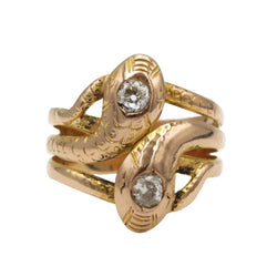 Bague Toi & Moi en or jaune et diamants - Castafiore