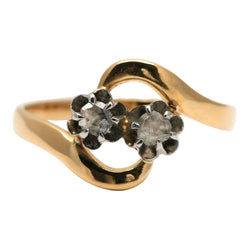 Bague Toi & Moi en or jaune et diamants - Castafiore