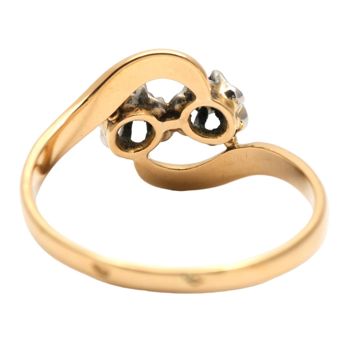 Bague Toi & Moi en or jaune et diamants - Castafiore