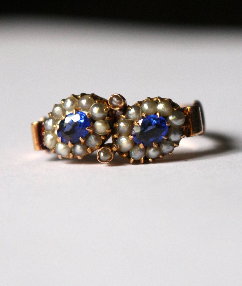 Bague Toi & Moi en or jaune et perles - Castafiore