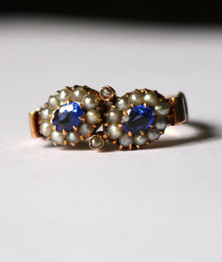 Bague Toi & Moi en or jaune et perles - Castafiore