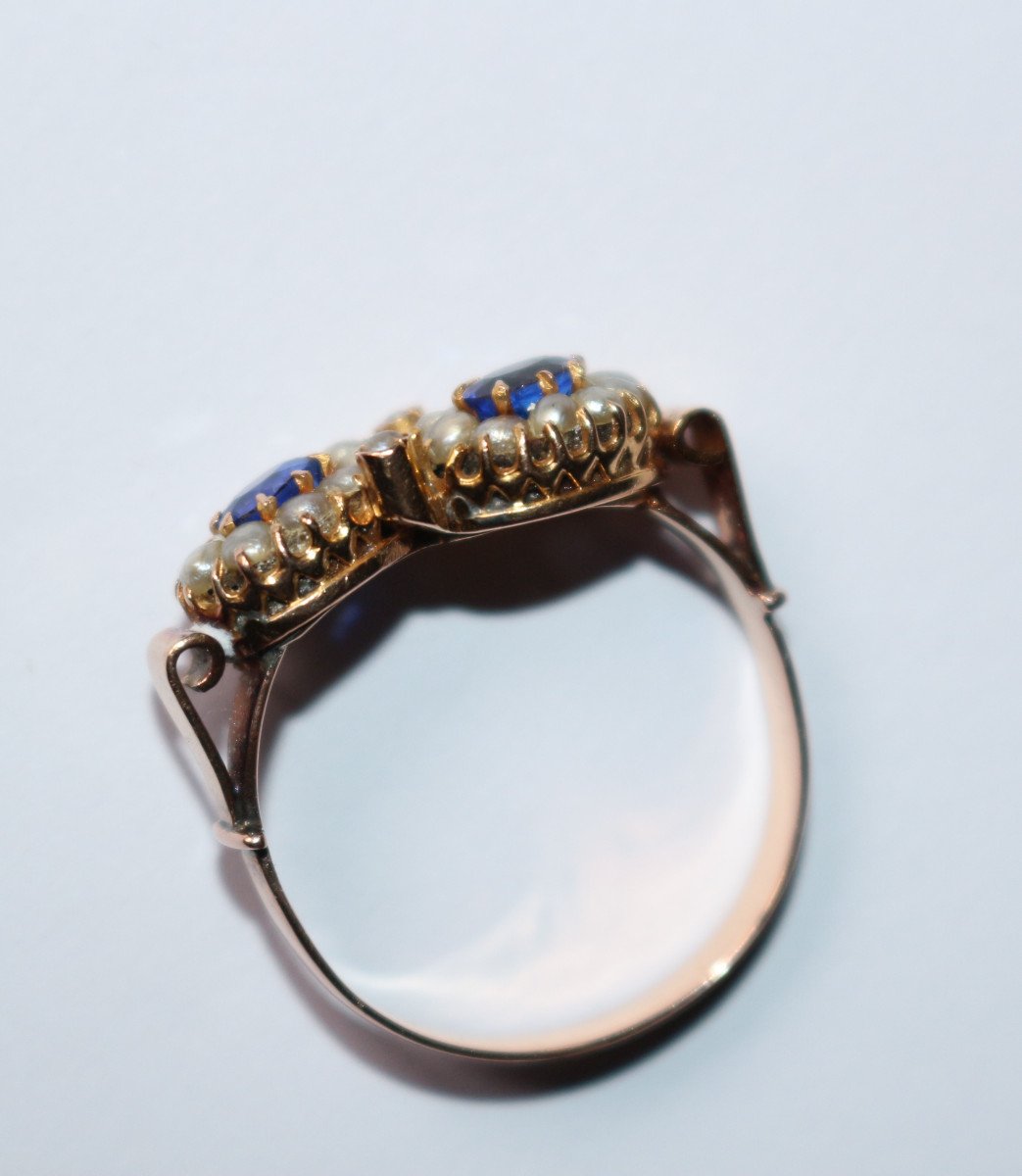Bague Toi & Moi en or jaune et perles - Castafiore