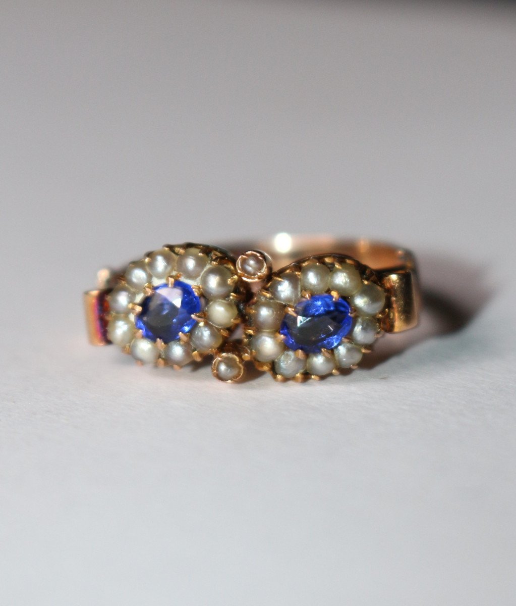 Bague Toi & Moi en or jaune et perles - Castafiore