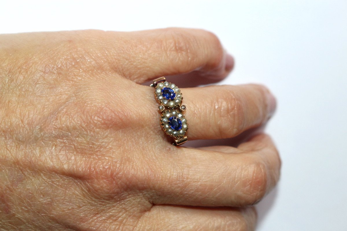 Bague Toi & Moi en or jaune et perles - Castafiore