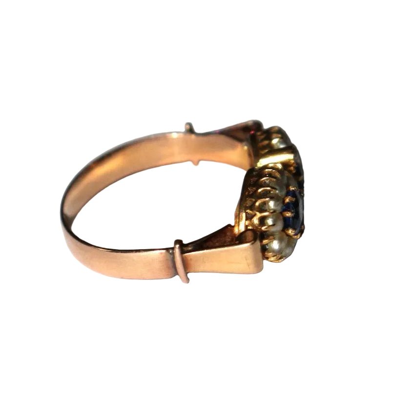 Bague Toi & Moi en or jaune et perles - Castafiore