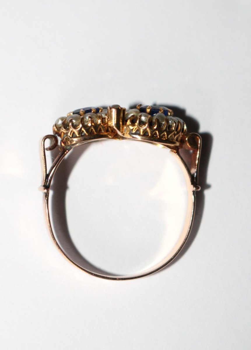 Bague Toi & Moi en or jaune et perles - Castafiore