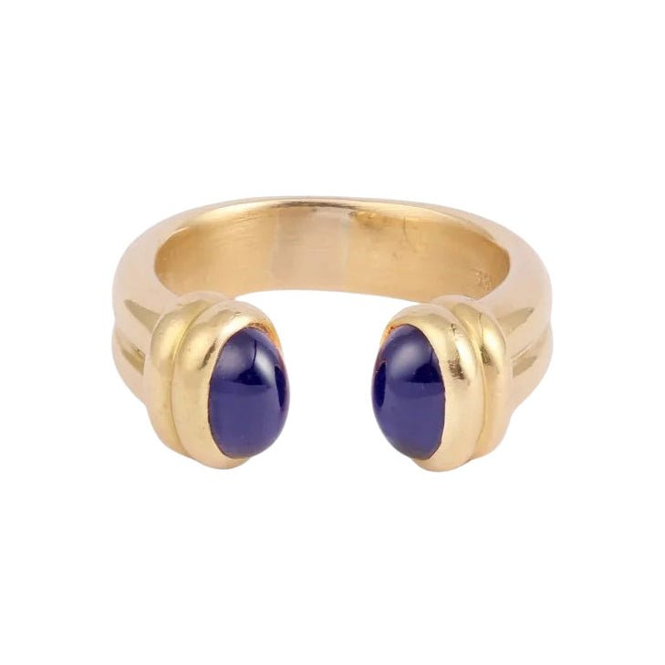 Bague Toi & Moi en or jaune et saphirs - Castafiore