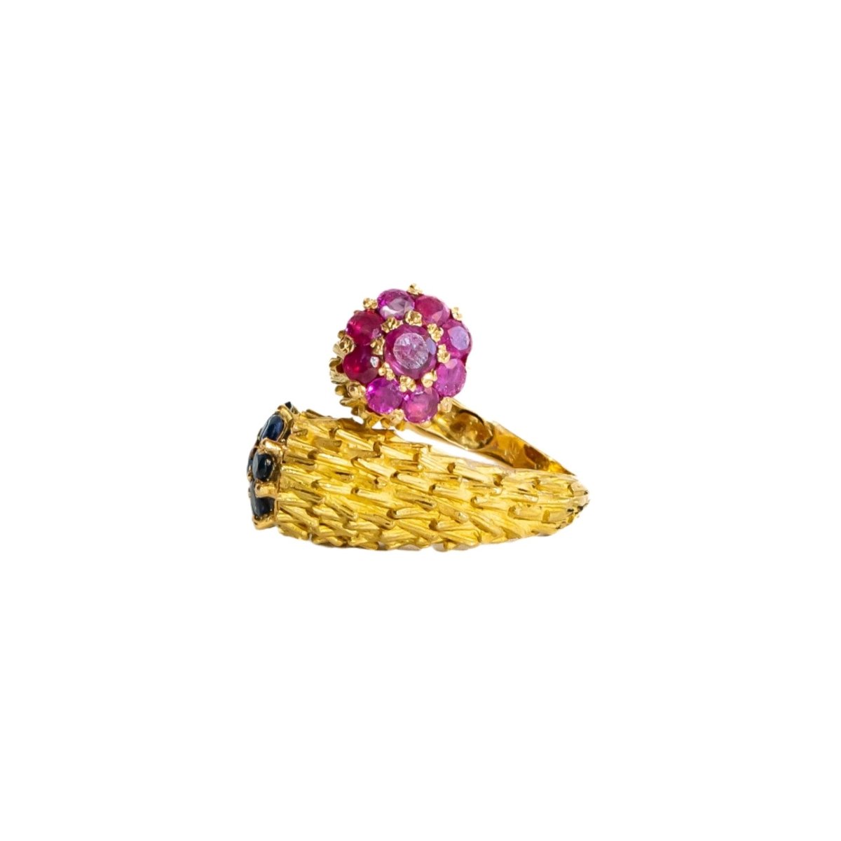 Bague Toi & Moi en or jaune et saphirs - Castafiore