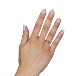 Bague Toi & Moi en or jaune, perle et grenat - Castafiore