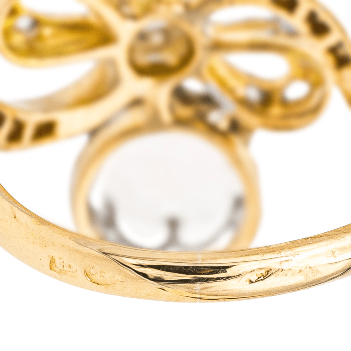 Bague Toi & Moi en or jaune, platine et diamants - Castafiore