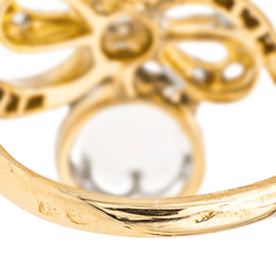 Bague Toi & Moi en or jaune, platine et diamants - Castafiore