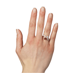 Bague Toi & Moi en or jaune, platine, rubis et diamants - Castafiore