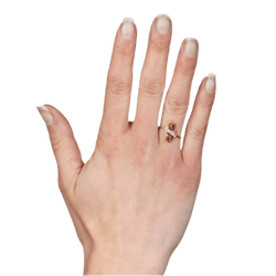 Bague Toi & Moi en or jaune, rubis et diamants - Castafiore